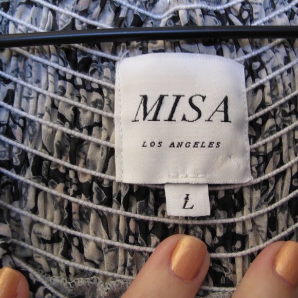 MISA LOS ANGELES - Off Shoulder Puff Sleeve Floral Dress - Picture 5 of 14